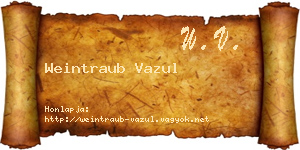 Weintraub Vazul névjegykártya